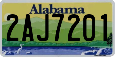 AL license plate 2AJ7201