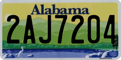AL license plate 2AJ7204