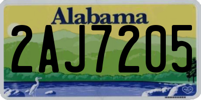 AL license plate 2AJ7205