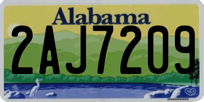 AL license plate 2AJ7209