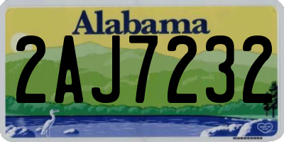 AL license plate 2AJ7232