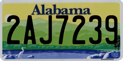 AL license plate 2AJ7239