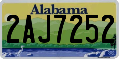 AL license plate 2AJ7252
