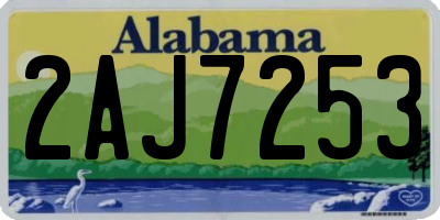 AL license plate 2AJ7253