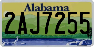 AL license plate 2AJ7255