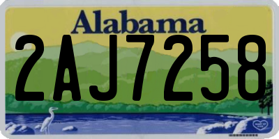 AL license plate 2AJ7258