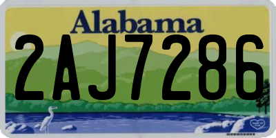 AL license plate 2AJ7286