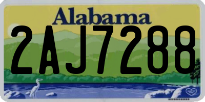 AL license plate 2AJ7288