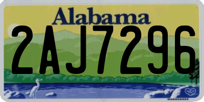 AL license plate 2AJ7296