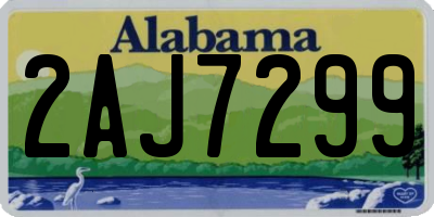 AL license plate 2AJ7299