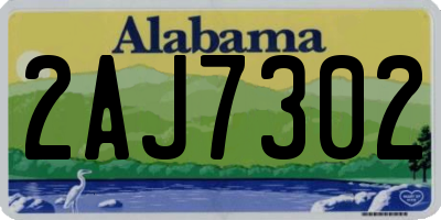 AL license plate 2AJ7302