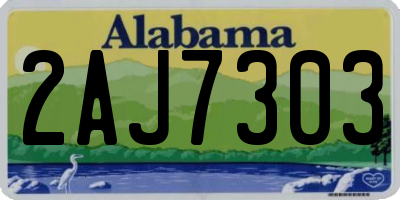 AL license plate 2AJ7303