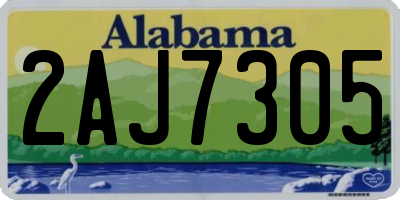 AL license plate 2AJ7305