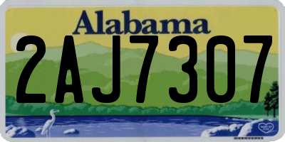 AL license plate 2AJ7307