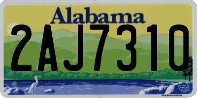 AL license plate 2AJ7310