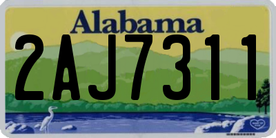 AL license plate 2AJ7311