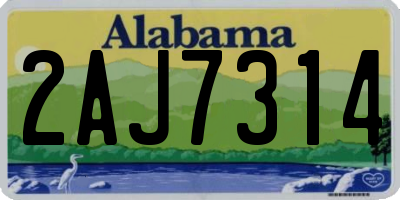 AL license plate 2AJ7314