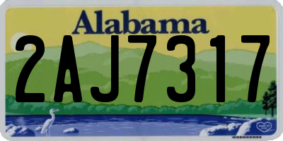 AL license plate 2AJ7317