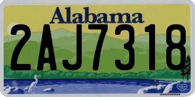AL license plate 2AJ7318