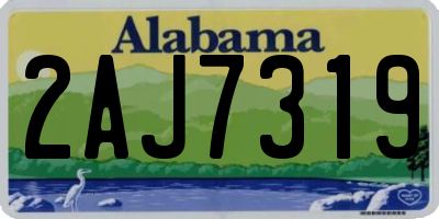 AL license plate 2AJ7319