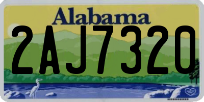 AL license plate 2AJ7320