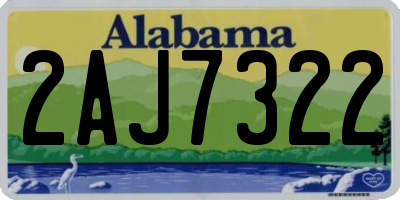 AL license plate 2AJ7322