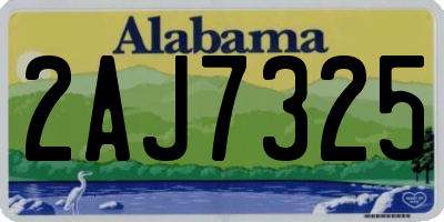 AL license plate 2AJ7325