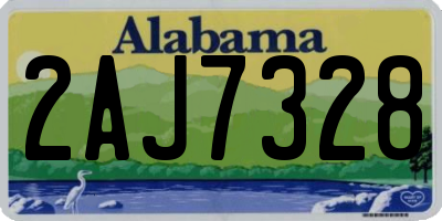 AL license plate 2AJ7328
