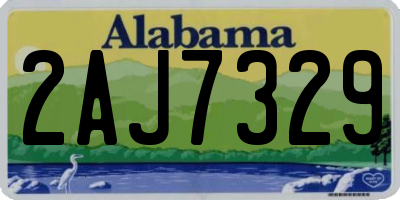 AL license plate 2AJ7329