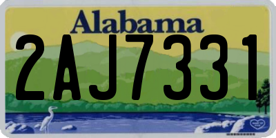 AL license plate 2AJ7331