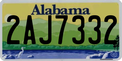 AL license plate 2AJ7332