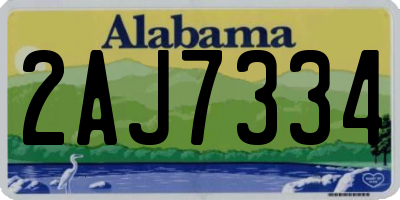 AL license plate 2AJ7334