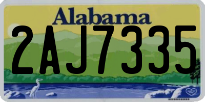 AL license plate 2AJ7335