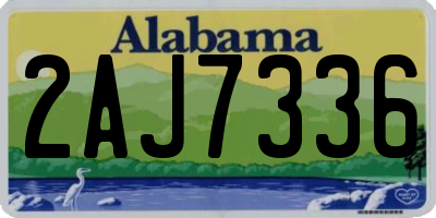 AL license plate 2AJ7336