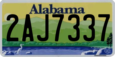 AL license plate 2AJ7337
