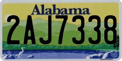 AL license plate 2AJ7338