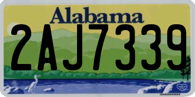 AL license plate 2AJ7339
