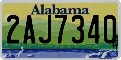AL license plate 2AJ7340