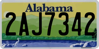 AL license plate 2AJ7342
