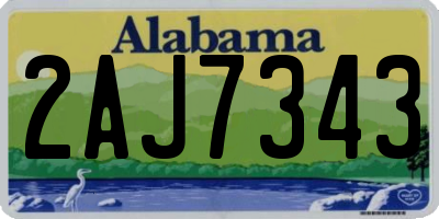 AL license plate 2AJ7343