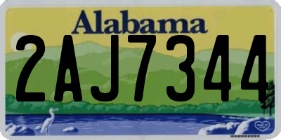 AL license plate 2AJ7344