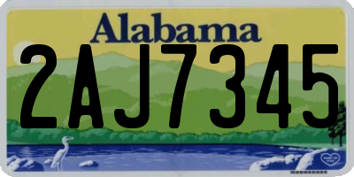 AL license plate 2AJ7345