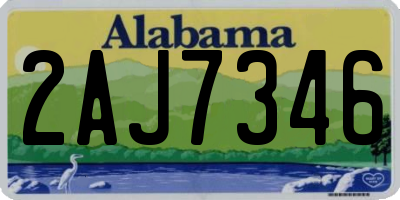 AL license plate 2AJ7346