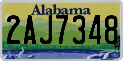 AL license plate 2AJ7348
