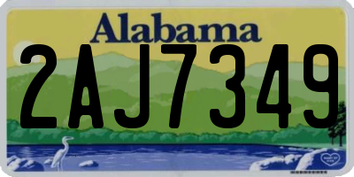 AL license plate 2AJ7349