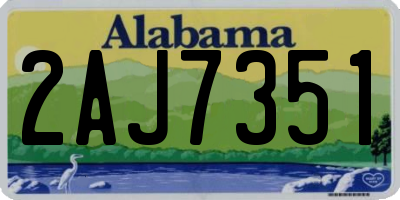 AL license plate 2AJ7351