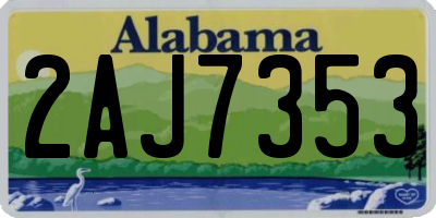 AL license plate 2AJ7353