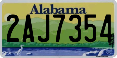 AL license plate 2AJ7354