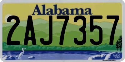 AL license plate 2AJ7357