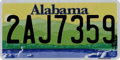 AL license plate 2AJ7359
